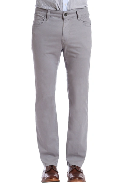 34 Heritage Courage Straight Leg Twill Pants In Grey Fine Twill