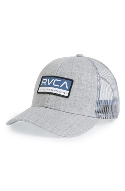 RVCA RENO LOGO PATCH TRUCKER HAT - GREY MAHWNRRE