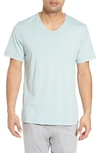Daniel Buchler Peruvian Pima Cotton V-neck T-shirt In Morning Sky