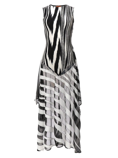 Missoni Abstract-print Sleeveless Bodysuit In Nero
