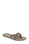 Ipanema 'kirei Silk' Flip Flop In Grey/ Silver