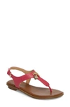 Michael Michael Kors Suki T-strap Charm Sandal In Ultra Pink