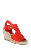 Via Spiga Nolan Espadrille Wedge Sandal In Red Suede