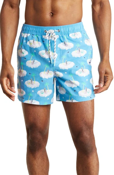 Party Pants Cold Chillin' Swim Trunks In Blue