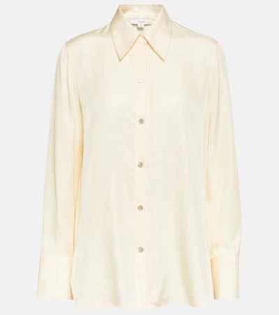 Vince Silk Shirt In White