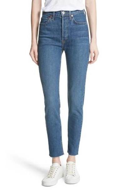 Re/done High Waist Stretch Crop Jeans In Forever Rinse