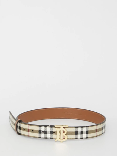 Burberry Vintage Check Belt In Beige