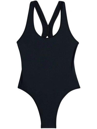 Ami Alexandre Mattiussi Plain One-piece Swimsuit In Black