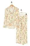 Nordstrom Rack Tranquility Long Sleeve Shirt & Pants Two-piece Pajama Set In Ivory Sweet Breezy Floral