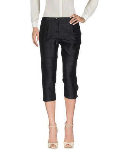 Manila Grace Cropped Pants & Culottes In Black