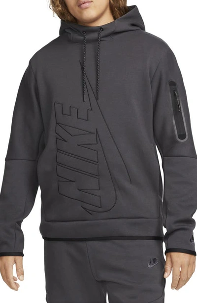 Nike Tech Fleece Pullover Graphic Hoodie In Grey