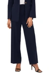 Halogen Elastic Back Wide Leg Trousers In Classic Navy
