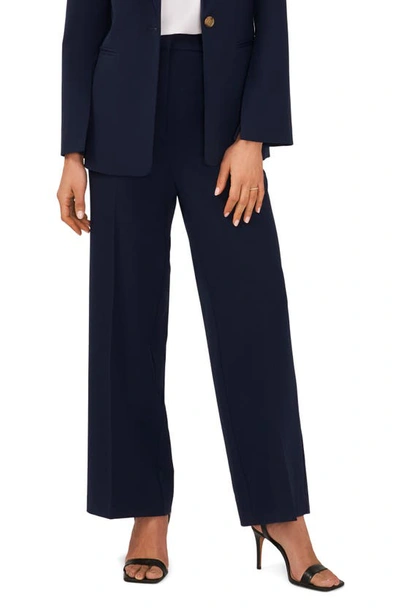 Halogen Elastic Back Wide Leg Trousers In Classic Navy