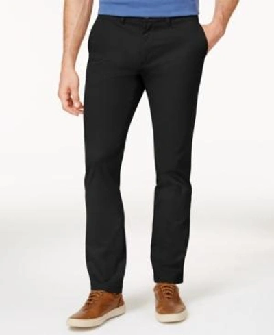Tommy Hilfiger Men's Th Flex Stretch Slim-fit Chino Pants, Created For Macy's In Black