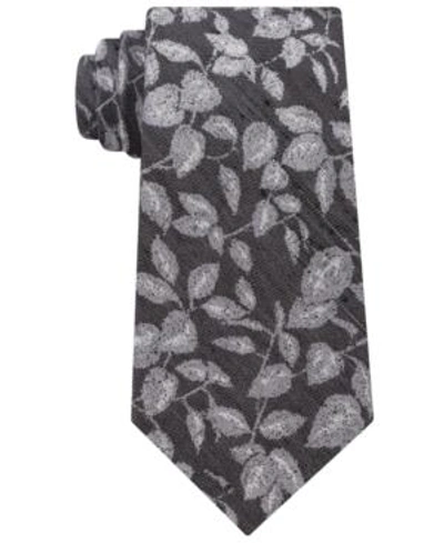 Calvin Klein Men's Indigo Wild Vine Tie In Black