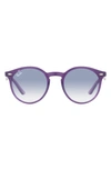 Ray Ban Kids' Junior 44mm Round Sunglasses In Opal Violet