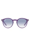 Ray Ban Junior 44mm Round Sunglasses In Opal Violet