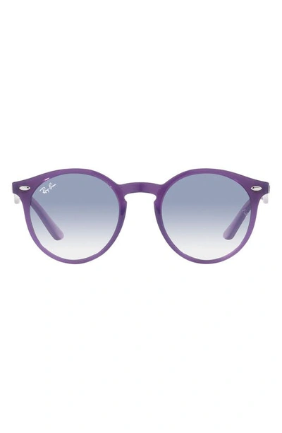 Ray Ban Junior 44mm Round Sunglasses In Opal Violet
