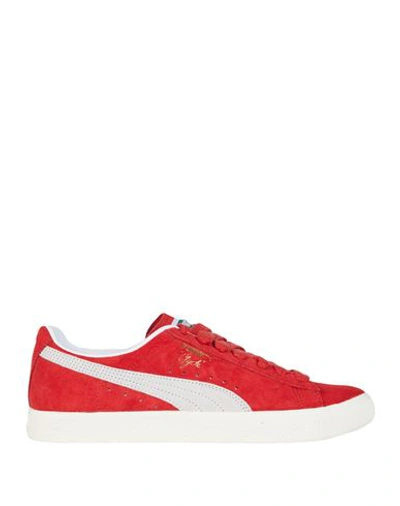 Puma Clyde Og Woman Sneakers Red Size 4.5 Soft Leather