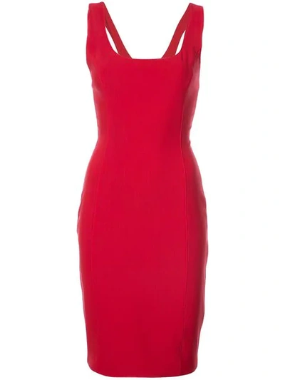 Alexander Wang Fitted Silhouette Dress In Red