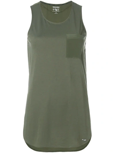 Woolrich Long-line Tank Top - Green