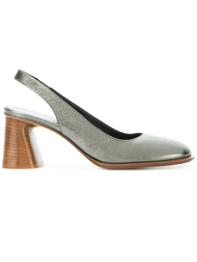Premiata Mid-heel Slingback Pumps In Metallic