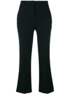 Pinko Cropped Flare Trousers - Black