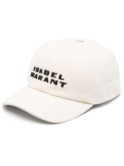 Isabel Marant Tyron Logo Baseball Cap In Beige