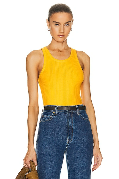 Helmut Lang Classic Knit Tank Top In Spectra Yellow