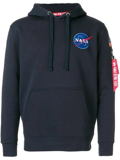 Alpha Industries Nasa Hoodie - Blue