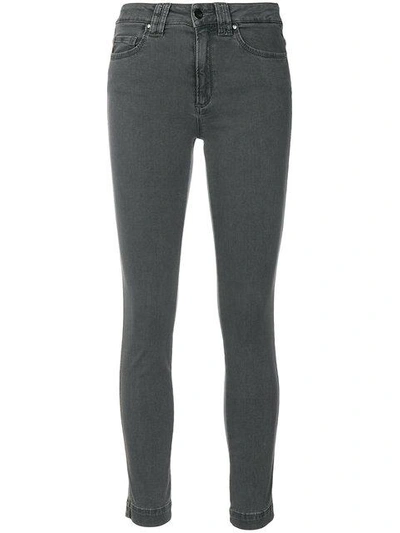 D.exterior Cropped Trousers In Grey