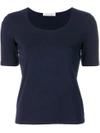 Le Tricot Perugia Basic T-shirt In Blue