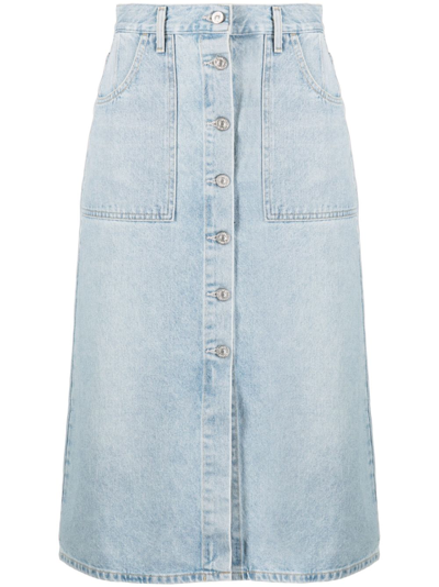 Citizens Of Humanity Anouk High-rise Denim Midi Skirt In Orbit