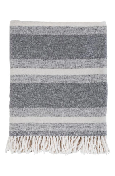 Pom Pom At Home Alpine Throw In Grey Ivory