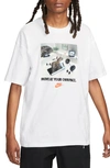 Nike Sportswear Snail Cotton Graphic T-shirt In White/white
