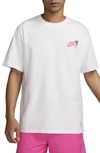 Nike Beach Party Cotton Graphic T-shirt In White