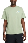 Nike Beach Party Cotton Graphic T-shirt In Green