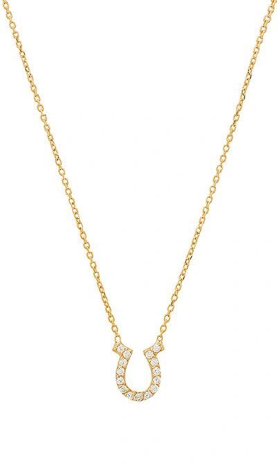 Natalie B Jewelry Horseshoe Charm Necklace In Gold