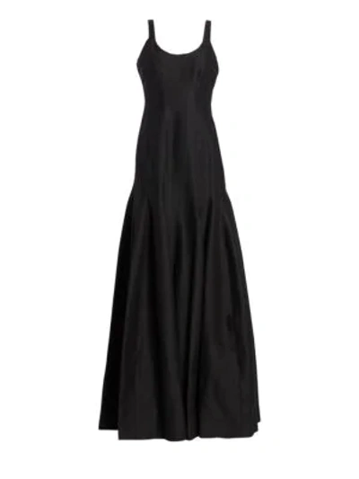 Halston Heritage Sleeveless Jacquard Tulip Skirt In Black
