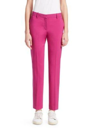 Theory Treeca Cropped Pants In Fuchsia