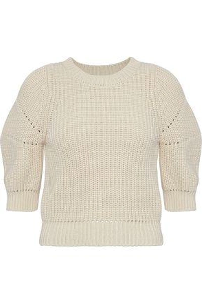 3.1 Phillip Lim Woman Ribbed Stretch-cotton Sweater Ecru