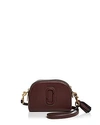 Marc Jacobs Shutter Small Leather Crossbody In Blackberry/gold