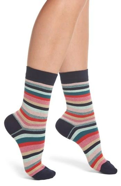 Paul Smith Clarissa Swirl Artist Stripe Crew Socks In Multi