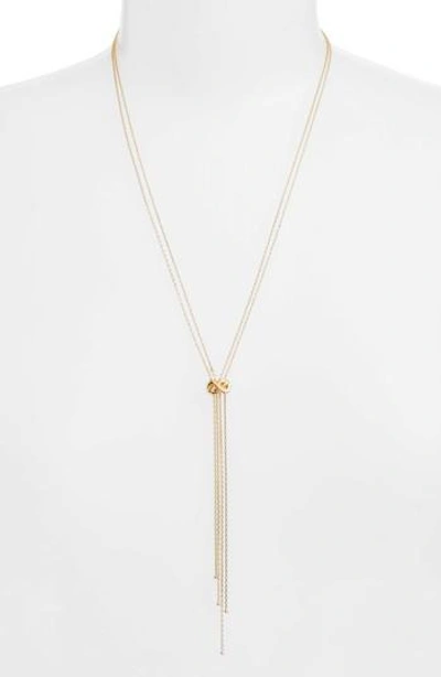 Jules Smith Cory Lariat Necklace In Gold