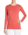 Majestic Long-sleeve Crewneck Tee In Cardinal Red