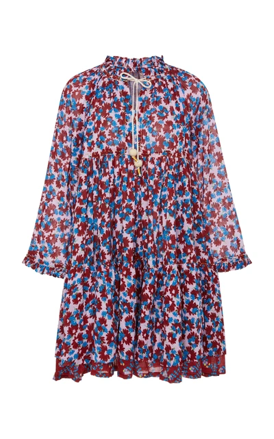 Yvonne S Cotton Voile Double Mini Hippydress In Print