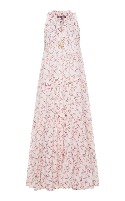 Yvonne S Cotton Voile Floral-print Maxi Dress