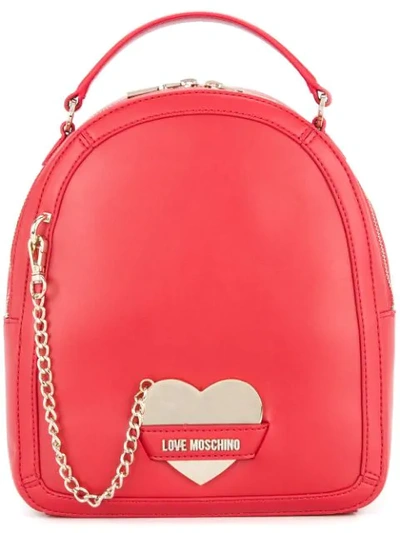 Love Moschino Chain-detail Backpack In Red