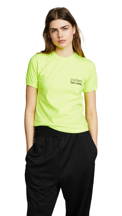 Misbhv Ibiza Fitted Tee In Neon Green