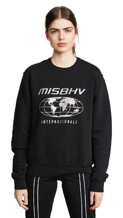 Misbhv Internazionale Sweatshirt In Washed Black | ModeSens